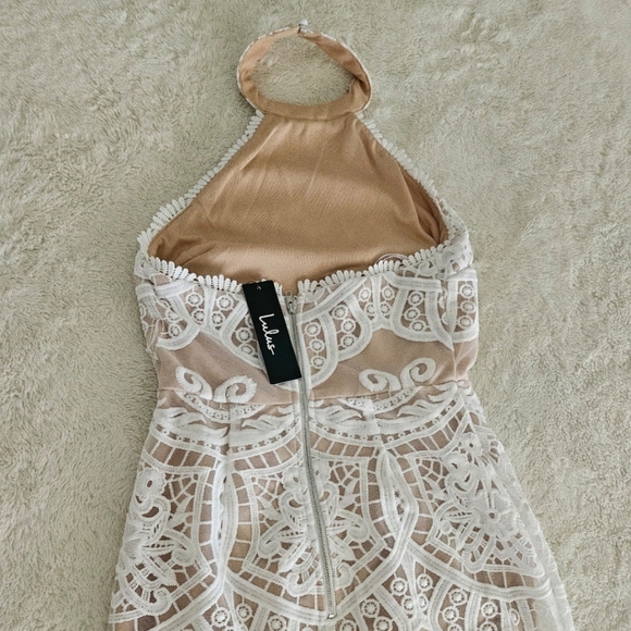 Lulus celebrate life halter white lace dress - Picture 3 of 7